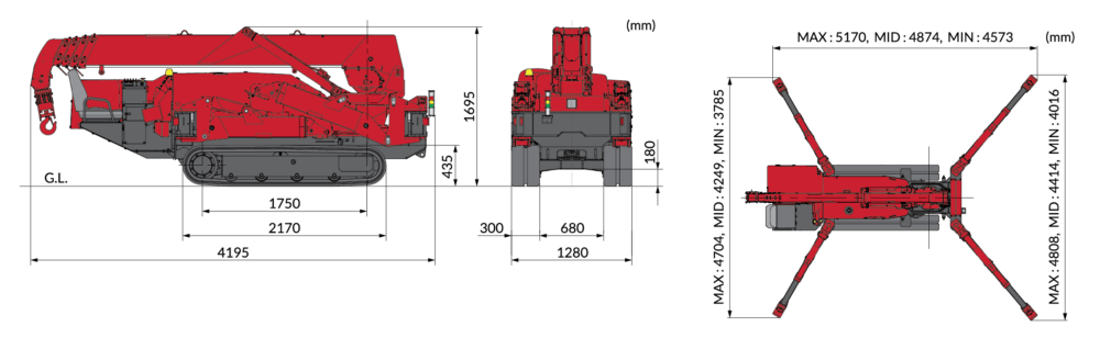 MC 305C Dimensions